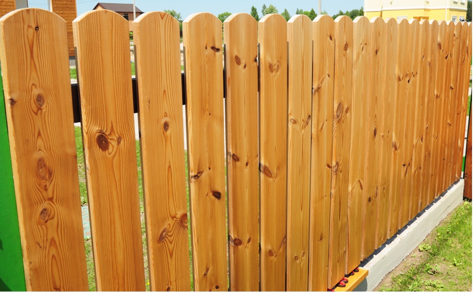 Wood fence installation at a house in Evanston, Illinois